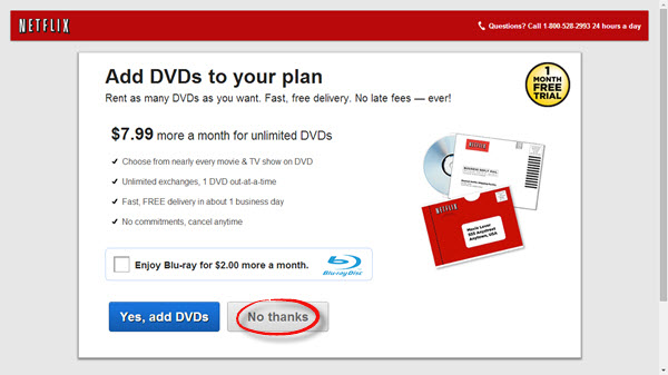 Página do DVD da Netflix com Getflix